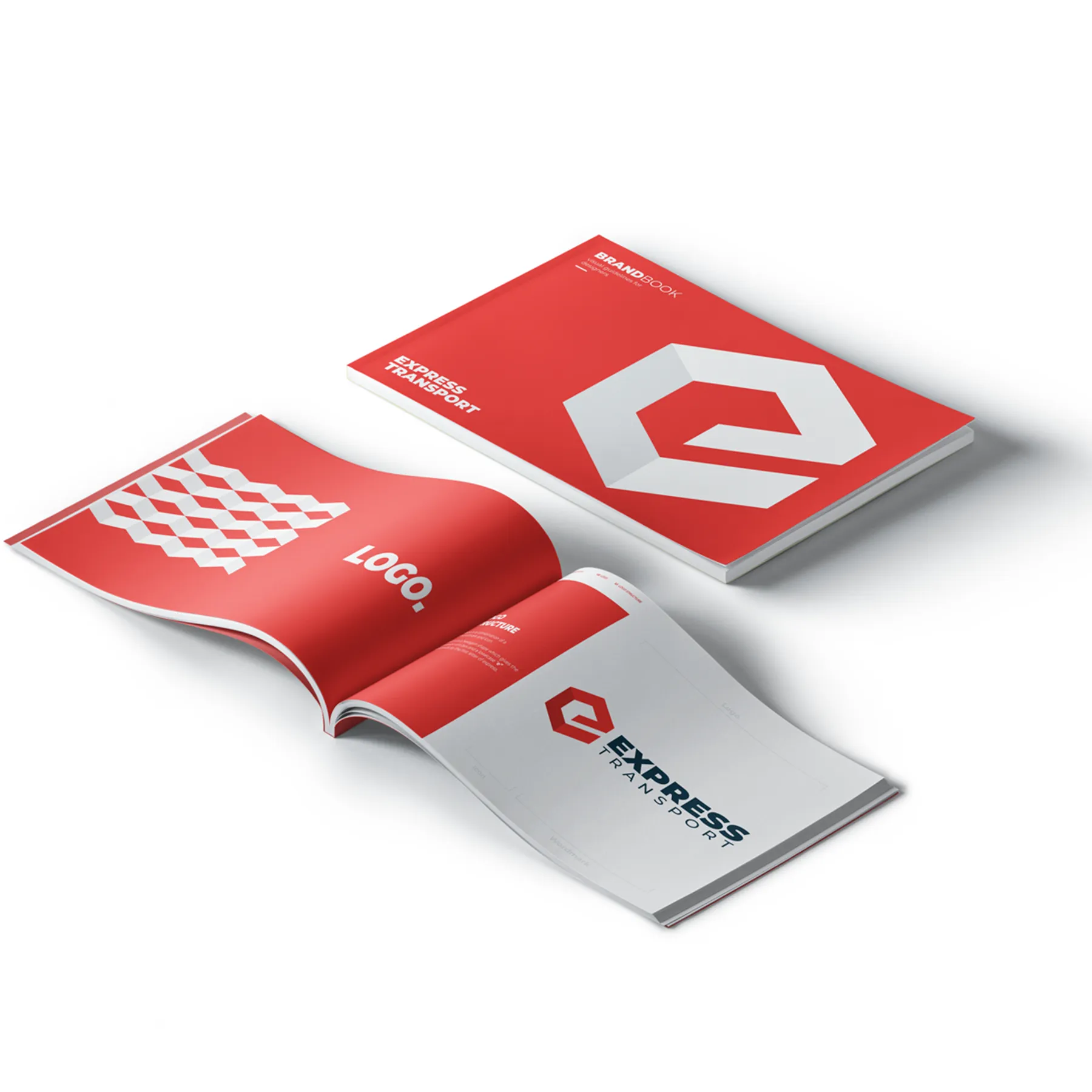 Express Transport brandbook mockup image