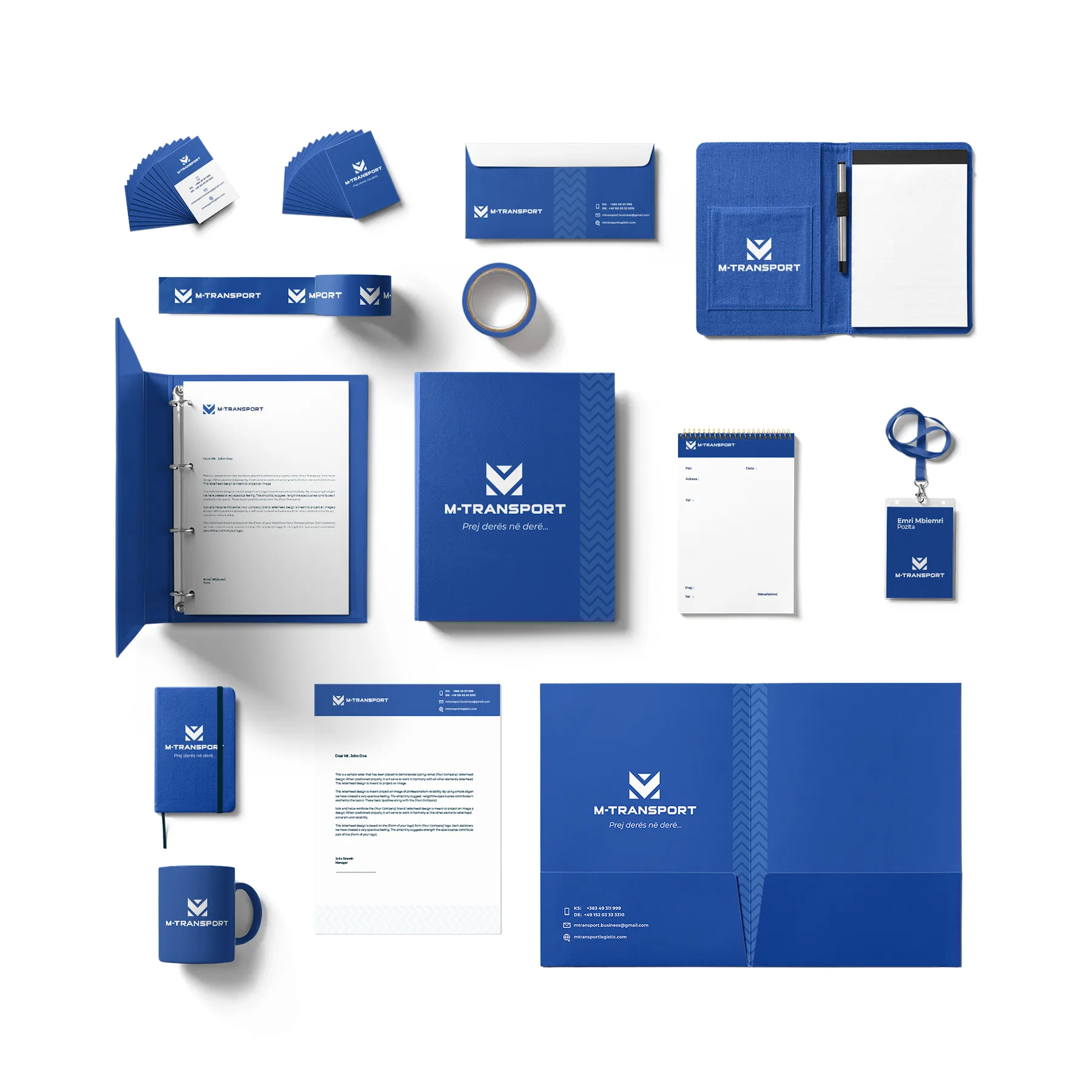 Mtransport stationery mockup preview