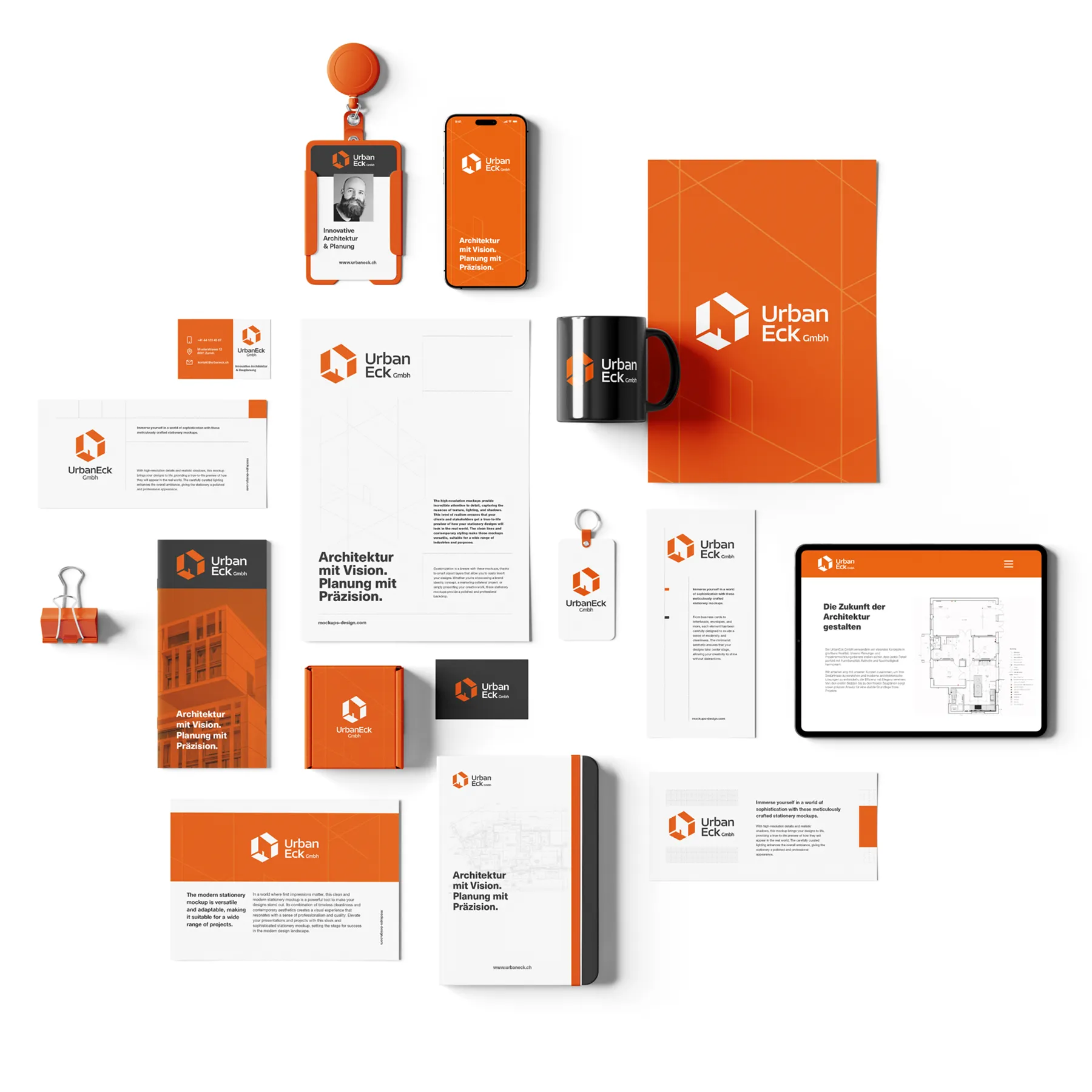 UrbanEck Stationery Mockups